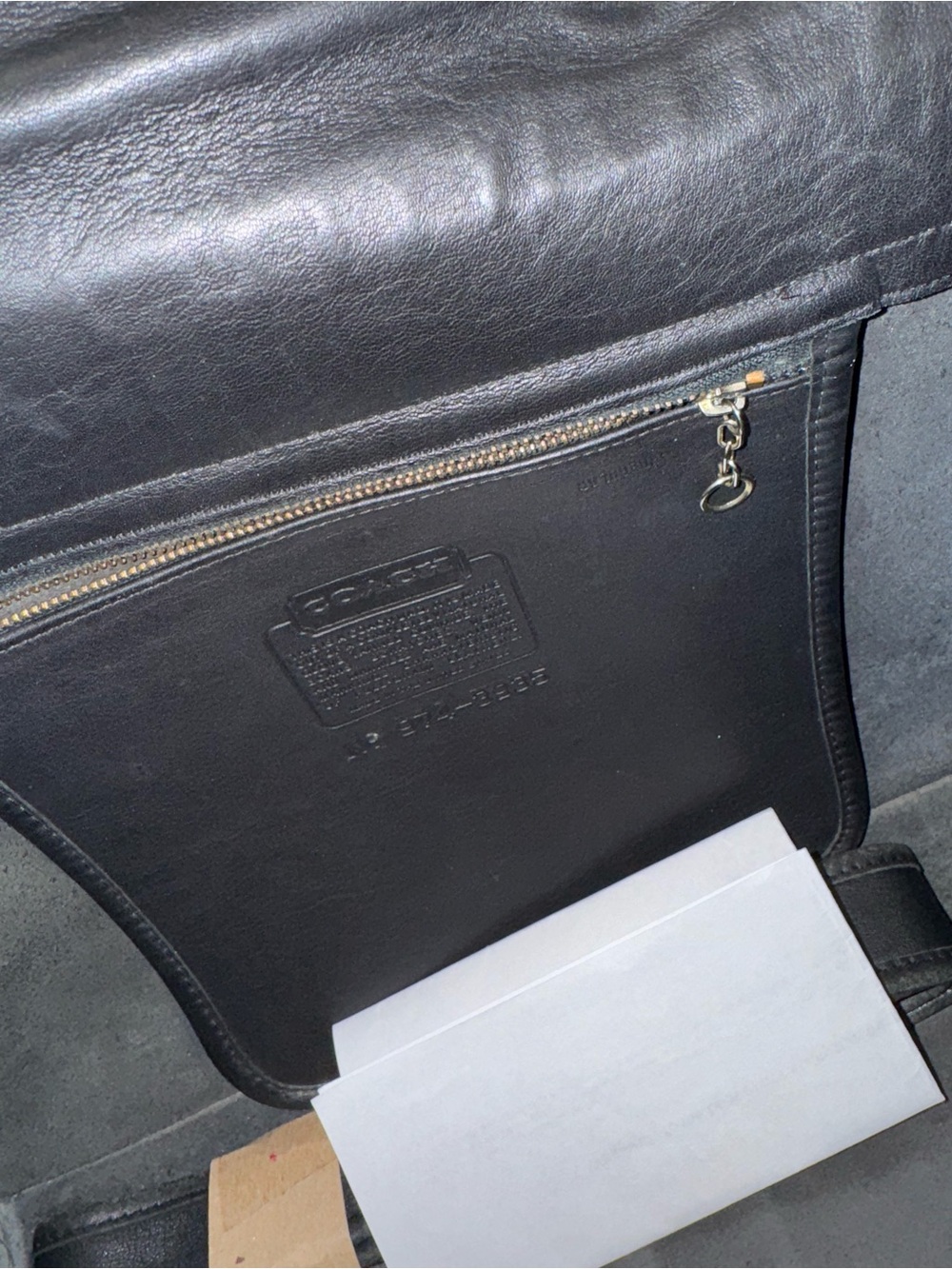 VINTAGE COACH BLACK LEATHER BUCKLE CLOSURE BRIEFCASE - Picture 5 of 14